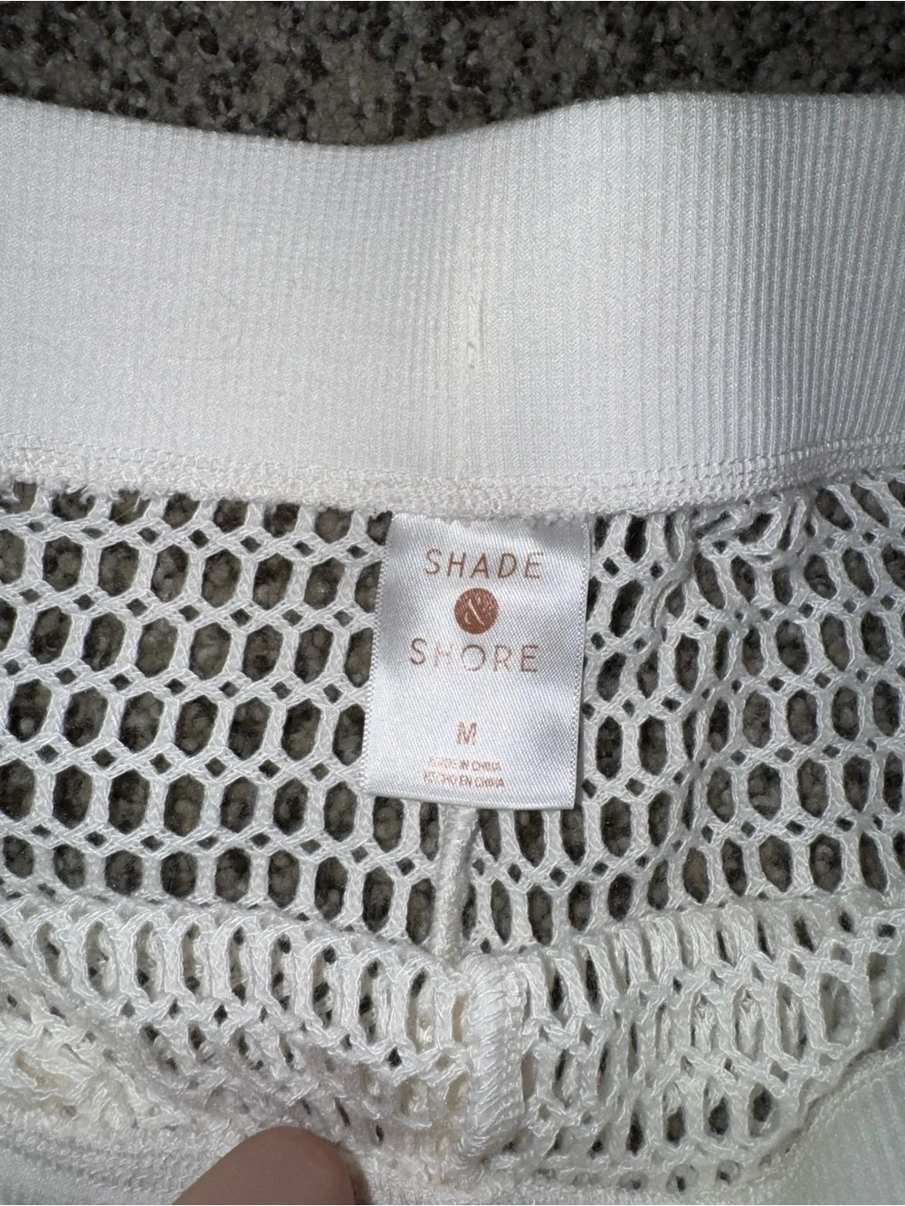 Shade & Shore White Crochet long mermaid pants  Cover-Up
